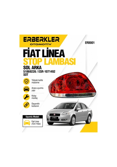 Fiat Linea Uyumlu Stop Lambası Sol Arka 51869226 / Esr-1071492 Sot - Erb1310