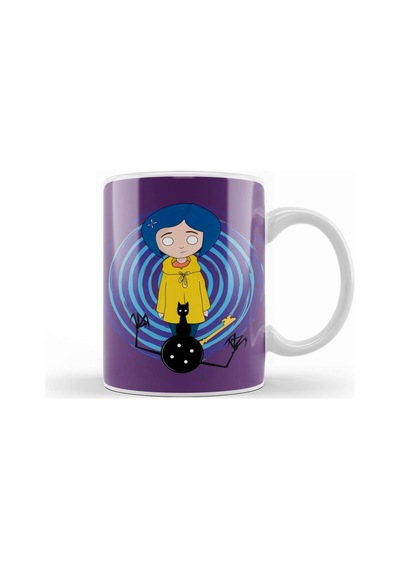 Ilustration Coraline Kupa Bardak Porselen Karışık