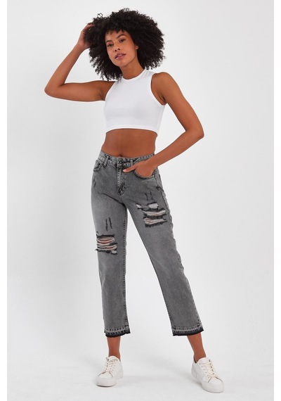Alexandergardi Özel Koleksiyon Yırtık Desenli Denim Pantolon Ag-1023s 001