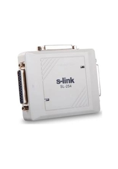 S-link Sl-254 2 Port Otomatik Switch Giriş 2 Adet Dişi Db25 Paralel Port Çıkış Db25 Paralel Kdo