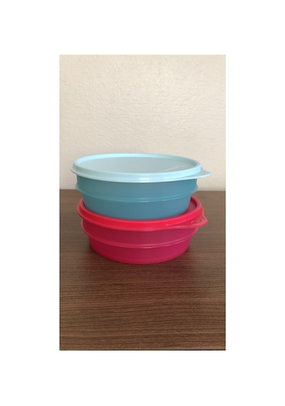 500 Ml Renkli Buzdolabı Kabı 2 Li Mavi-pembe