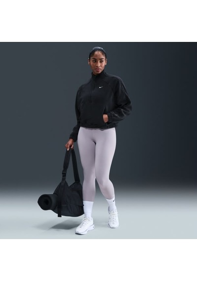 Nike One Therma-fıt Hz Top Polar Oversıze Kadın Siyah Sweatshirt-sportxstore