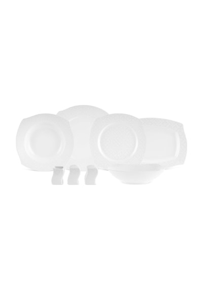 Karaca  Square Bone Fancy 53 Parça 12 Kişilik Yemek Takımı