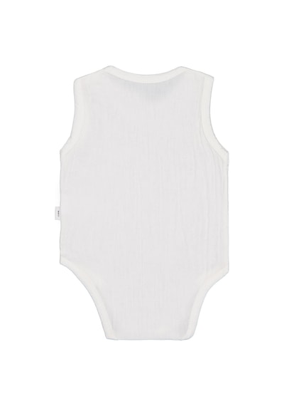 Civil Baby Ayıcık Baskılı 1-18 Ay Çıtçıtlı Badi - Ekru