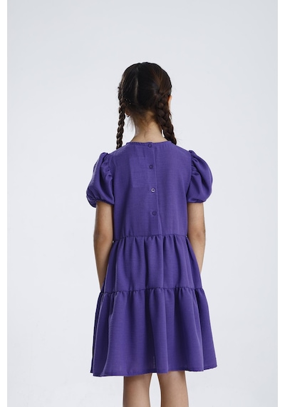 Miababy Basic Düz Elbise Mor