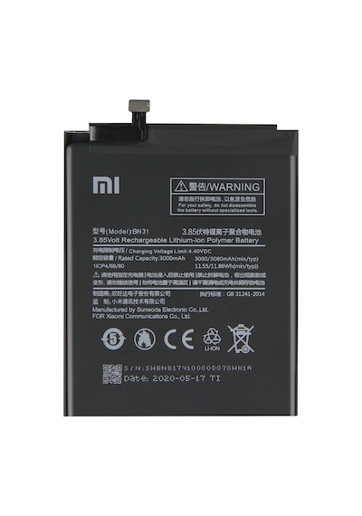 Redmi Note 5a Pro A Kalite Batarya Bn31 - 3080 Mah Sku68773