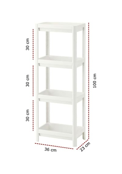 Omaş Household Product Beyaz Banyo Rafı, Organizer Raf, Çok Kullanışlı Raf Ünitesi