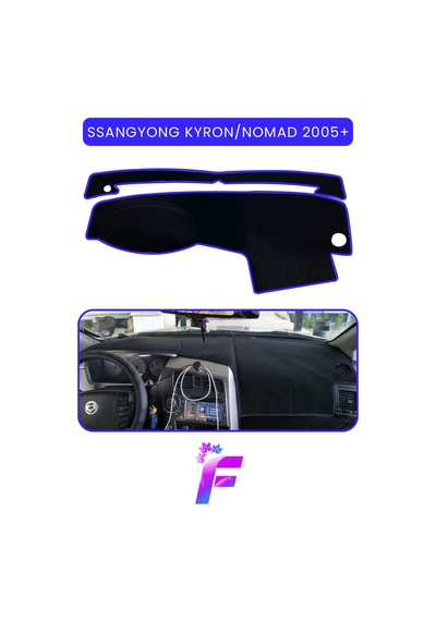 Ssangyong Kyron 2005+ Uyumlu Torpido Örtüsü Araca Özel Üretim Kolay Montaj Kaymaz A89 Torpido Halısı
