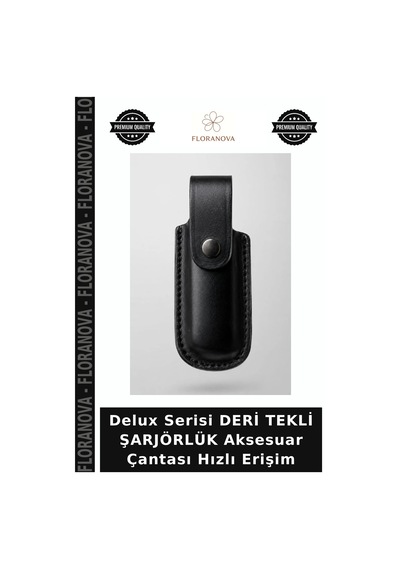 Delux Serisi Deri Tekli Şarjörlük Aksesuar Çantası Hızlı Erişim
