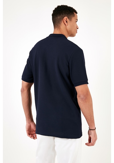 Buratti Pamuklu Regular Fit Yarım Fermuarlı 3'Lü Paket Erkek Polo Yaka T Shirt 5902434S3 Siyah-Ekru-Indigo