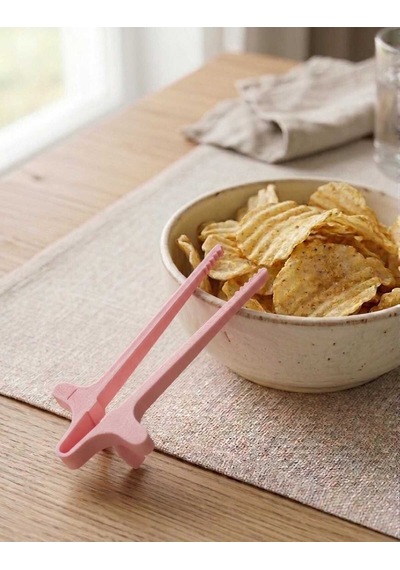 4'lü Parmak Arası Cips Tutucu Chopstick - Klavye Mouse Kirletmeyen Aparat Pembe
