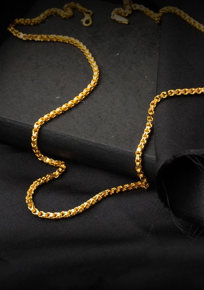 Bilezikci Güverse Altın Zincir 3mm Enli 55 Cm. Sarı Altın