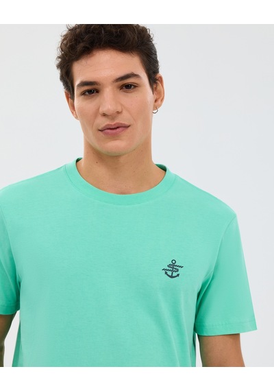 Skechers Regular Fit Erkek Tişört Mavi