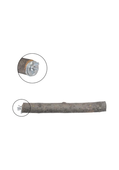 Doğal Ağaç Papağan Kuş Tüneği Tünek Boy 20 Cm