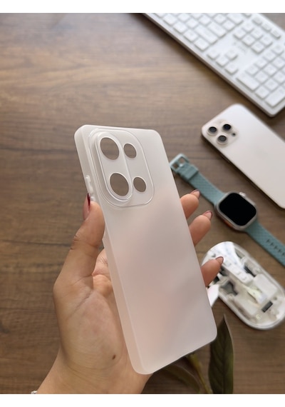 Redmi Note 13 Pro 4g Uyumlu Süper İnce Mat Ultra Thin Silikon Kılıf Beyaz