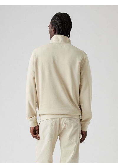 Levi's Erkek Original Housemark Yarım Fermuar Quarter-zip Sweatshirt - 001tu-0002 Ekru