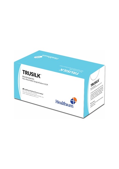 trusılk emilemeyen cerrahi iplik 4-0  1 paket [12 adet]