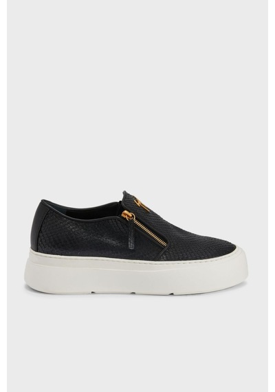 Giuseppe Zanotti Erkek Ayakkabı Eu40010-021 Siyah-beyaz Siyah-beyaz