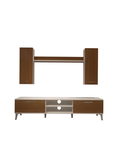 Decoraktiv Eko 7 Mdf Dvd Silver Tv Ünitesi Tv Sehpası Beyaz - Ceviz