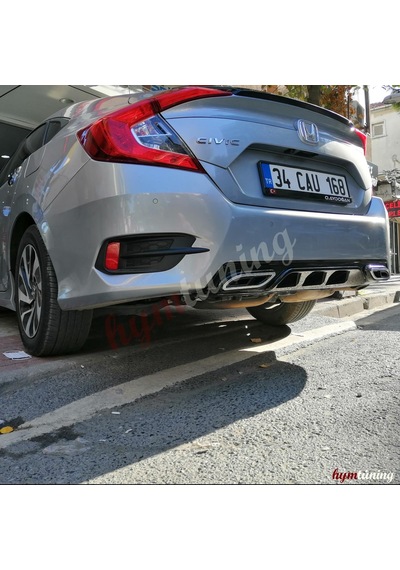 Honda Civic Fc5 Amg Tip Difüzör, Piano Black Boyalı, Parlak Siyah