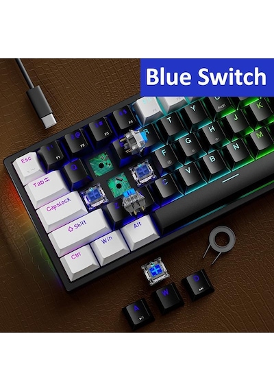Valkyrie K710 Blue Switch Dark Alien 71 Tuş RGB Gaming Klavye
