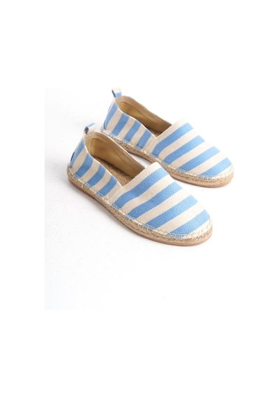 Mubiano Summer Erkek Jüt Taban Keten Mavi/beyaz Espadril -mssr3535-mb Mavi/beyaz