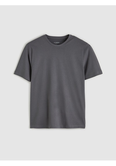Lcwaıkıkı Classic Antrasit %100 Pamuk Regular Fit Basic Tişört