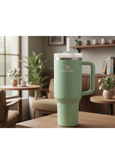 Stanley The Quencher H2.o Flowstate Tumbler 1.18l Pipetli Termos 10-13230-063 Yeşil Yeşil