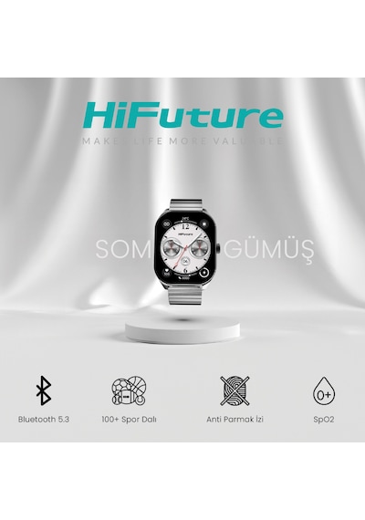HiFuture APEX 2.04" AMOLED Ekran BT Arama IP68 Su Geçirmez Akıllı Saat  (Hifuture Türkiye Garantili)