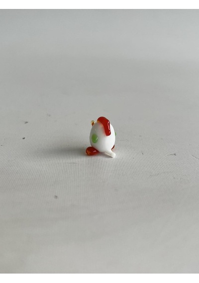 El Yapımı Mini Murano Cam Tavuk Biblo A138-02