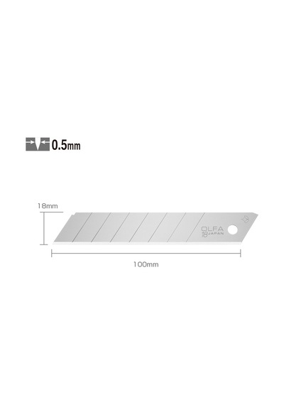 Olfa Lb-10 Standart Geniş Maket Bıçağı Yedeği 10 Lu