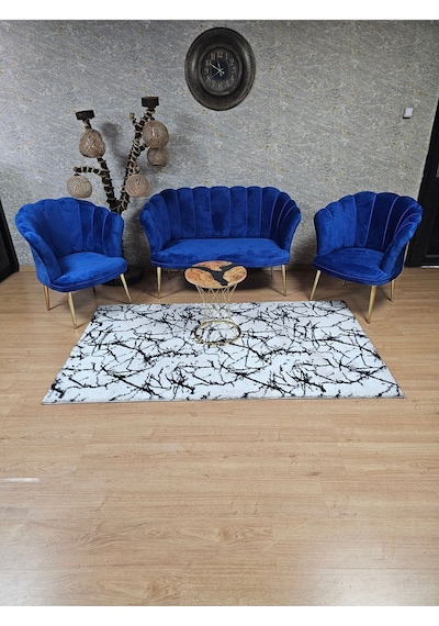 Papatya Çay Seti Koltuk Takımı Gold Sivriltme Ayak, Balkon, Salon 001