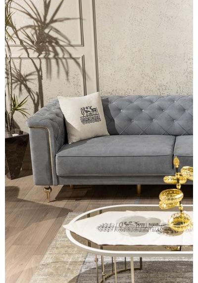 Etnik Hitit Desen El Baskısı Kırlent Kılıfı 2 Li 45x45 Cm %100 Organik Hambez Kumaş Ekru - 678650614 Ekru