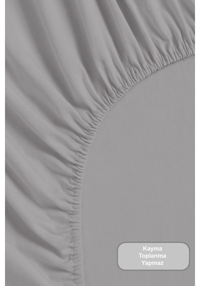 Elart Romantic Nevresim Takımı Çift Kişilik Lastikli Çarşaf 200x220 Cm Gri Gri