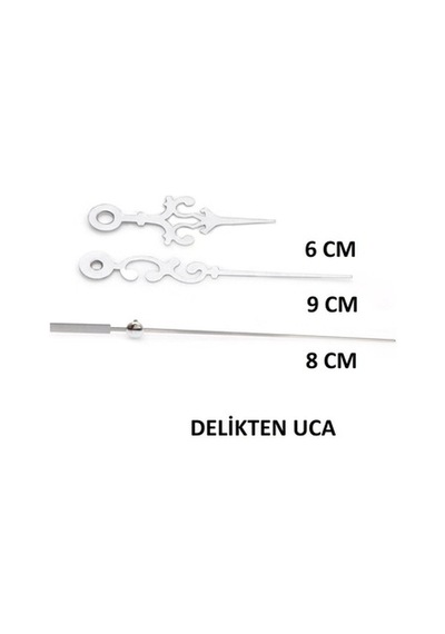 2 Adet Duvar Saati Mekanizması , Askısız , Şaft Uzunluğu 16 Mm ,
