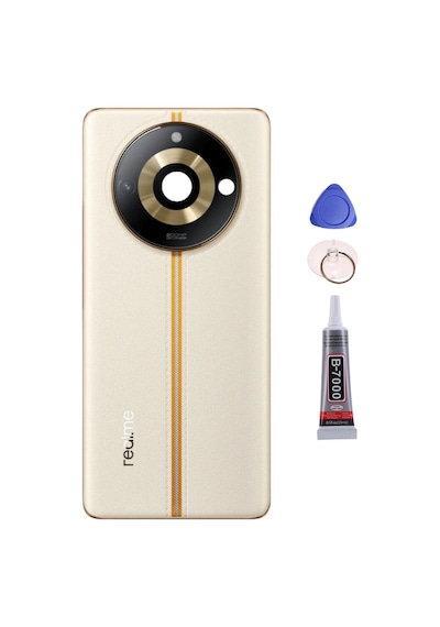 Realme 11 Pro Gold Arka Kapak Batarya Kapağı Pil Kapağı Yapışkan Ve Sökme Aparatıyla Beraber Full Set Gold