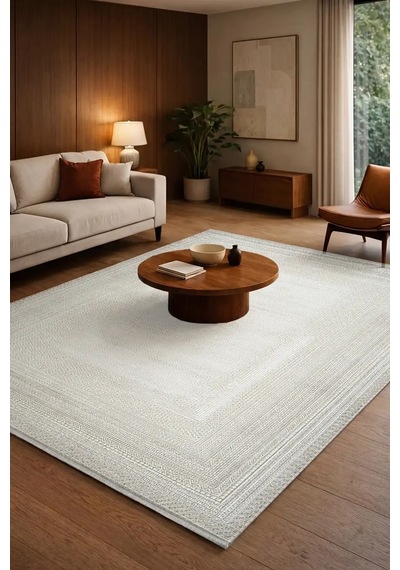 Hoom Rugs Doku 2105 Bej Modern Salon Halısı