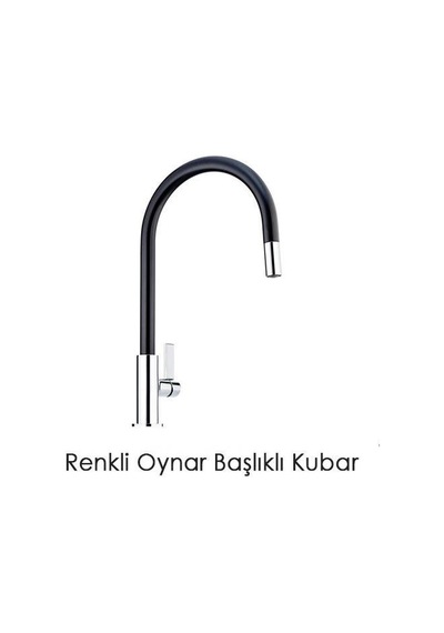 Esnek Kıvrılabilir Renkli Silikon Oynar Başlıklı Musluk Bataryası Başlığı Kubar Bayi Depom