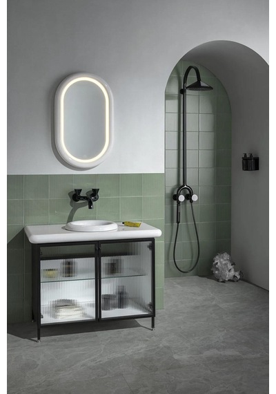 Artema A4274839 Liquid Duvardan Lavabo Bataryası Parlak Siyah