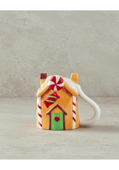 Home Dolomite Yılbaşı Kupa 200 Ml Renkli Açık Ahşap