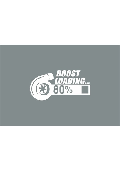 Boost Loading Oto Sticker Beyaz 20 10 Cm