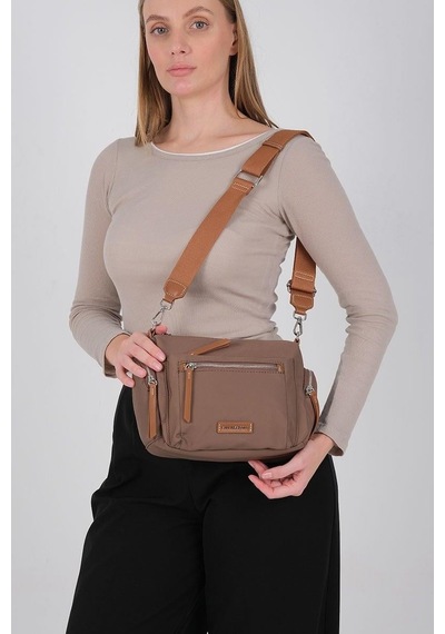 Silver Polo Sp1229 Kadın Çapraz Çanta Saten Kahve-taba