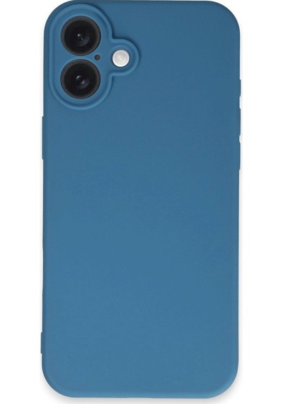 Apple, Uyumlu iPhone 16 Plus Kılıf First Silikon - Mavi