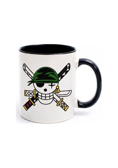 One Piece Zoro Baskılı Seramik Anime Hediye Kupa Bardak Siyah