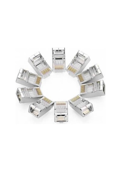 Cat6 Metal Rj45 Jack Konnektör Uç Ethernet Modem Jak 50 Adet