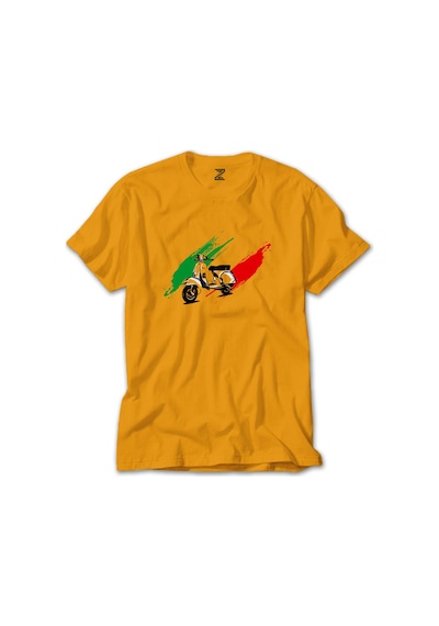 Vespa İn Italy Krem Tişört