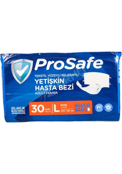 3 Adet Prosafe Büyük Hasta Bezi L Beden 30lu Diğer