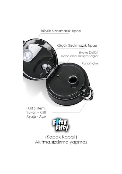 800 Ml Çift Renk Softtouch Tritan Su Matarası Gri-sarı