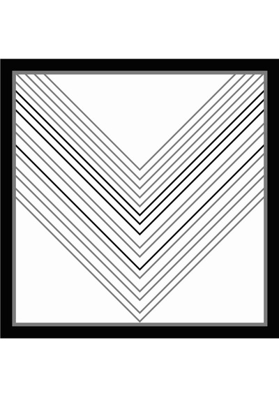 Tarzını Seç Siyah V Çizgi Fular / Bandana / Aksesuar / Şal / Eşarp 70x70