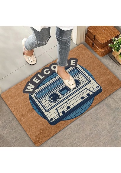 Valerine Life Nostaljik Kaset Welcome Kapı Önü Paspası 45x70cm